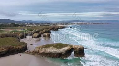 西班牙加利西亚Ribadeo的Playa de Las Catedrales